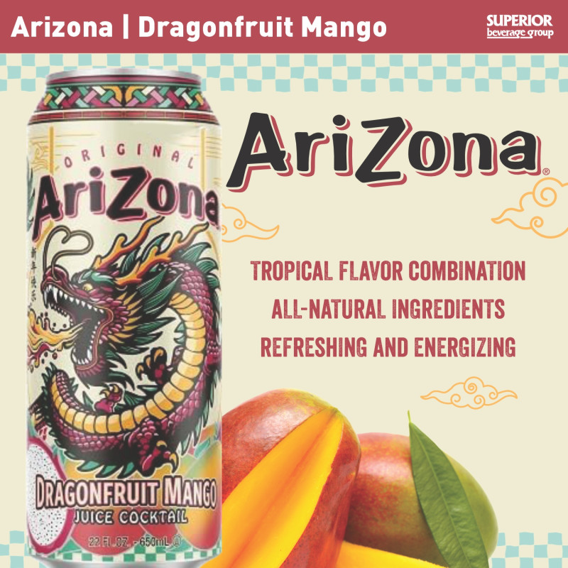 ARIZONA - Dragonfruit Mango 22oz Cans (Item# 94102)