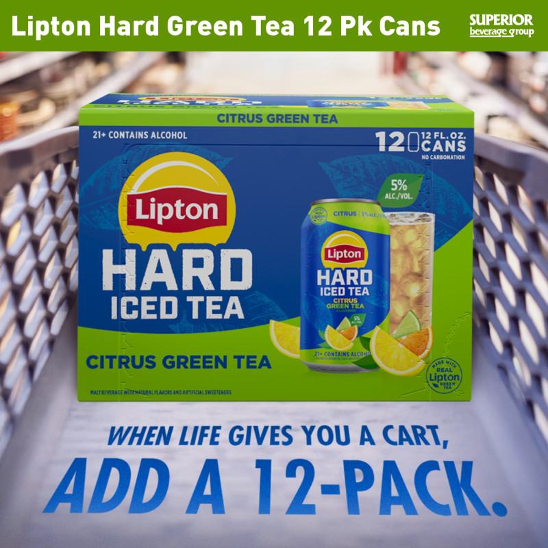 LIPTON HARD TEA - Citrus Green Tea 12 Pack Cans (Item# 16174)