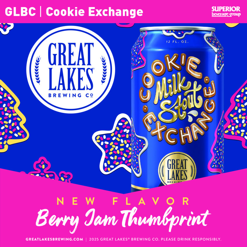 GREAT LAKES - Cookie Exchange 1/2 BBL (Item# 95073), 1/6 BBL (Item# 95069), 4/6 Cans (Item# 95060)