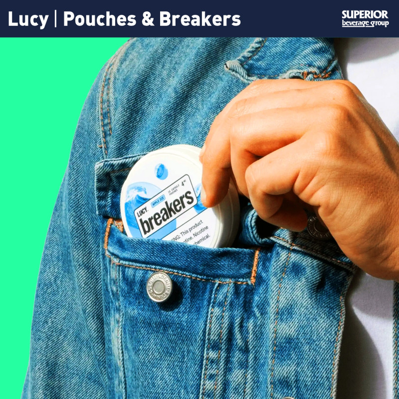 LUCY - There are two product options available—breakers and pouches. Breakers come in 6 flavors with 4mg and 8mg strength options, while pouches offer 3 flavors with a wider range of 4mg, 8mg, and 12mg strengths.