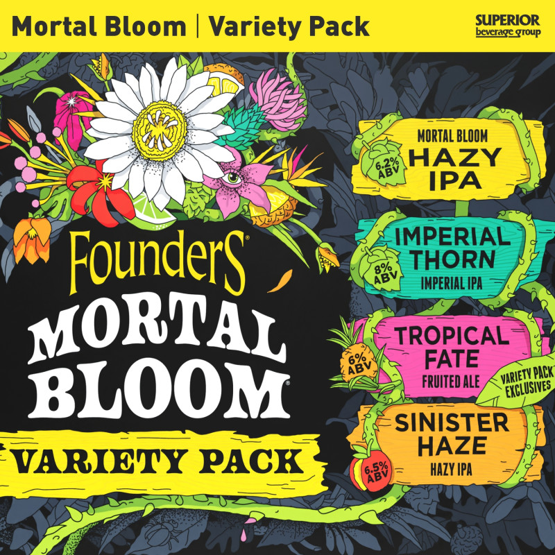 FOUNDERS - Mortal Bloom | Variety Pack - 12 Pack Cans (Item# 16181)