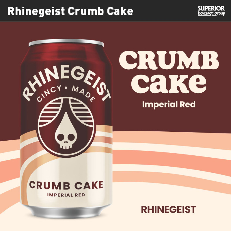 RHINEGEIST - Item# 17140 -CRUMB CAKE 1/2 BBL |  Item# 17139 -CRUMB CAKE 1/6 BBL |  Item# 17141 -CRUMB CAKE 4/6 PK CAN