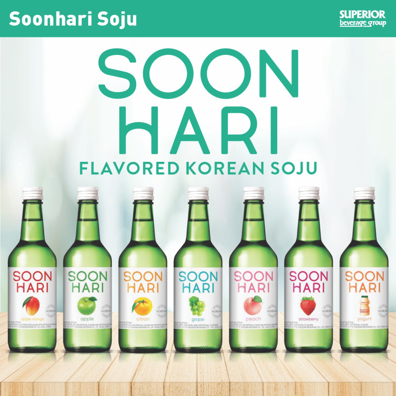 SOON HARI - Soon Hari Soju 375ml - Apple Mango (Item# 113737), Apple (Item# 113736),  Citron (Item# 113735), Grape (Item# 113733), Peach (Item# 113731), Strawberry (Item# 113732), Yogurt (Item# 113734)