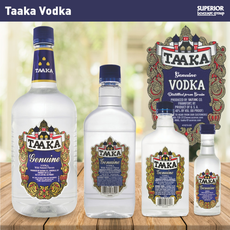 TAAKA - Taaka Vodka - 1.75L (Item #113620), 200ml (Item #113622), 375ml (Item #113623), 50ml (Item #113624), 750ml (Item #113621)