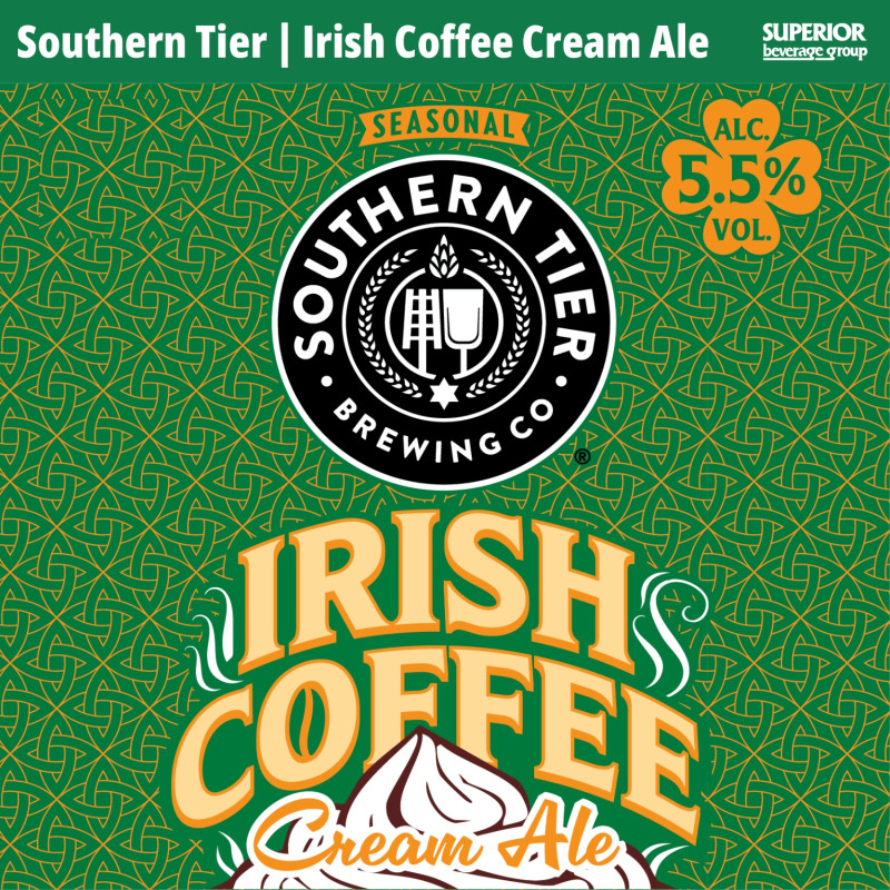 SOUTHERN TIER - Irish Coffee Cream Ale | 1/6 BBL (Item# 16493) | 1/2 BBL (Item# 16492) | 4/6 Pack Can (Item# 16494)