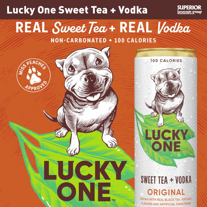 LUCKY ONE - Sweet Tea 4pk Can (Item# 26540) | Half & Half 4pk Can (Item# 26543) | Peach 4pk Can (Item# 26539) | Raspberry Peach 4pk Can (Item# 26541) | Variety Pack 8pk Can (Item# 26542)