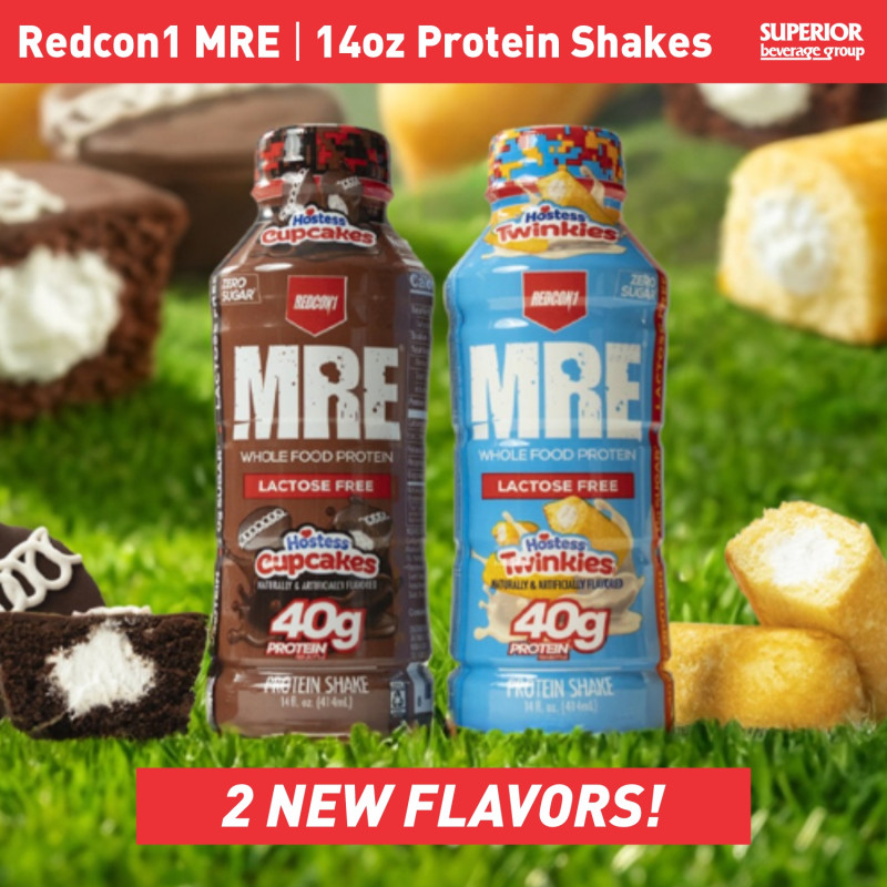 MRE - MRE 14 OZ | HOSTESS CUPCAKE (Item# 16803), HOSTESS TWINKIES (Item# 16804), CHOCOLATE (Item# 16649), STRAWBERRY (Item# 16650), VANILLA (Item# 16651)